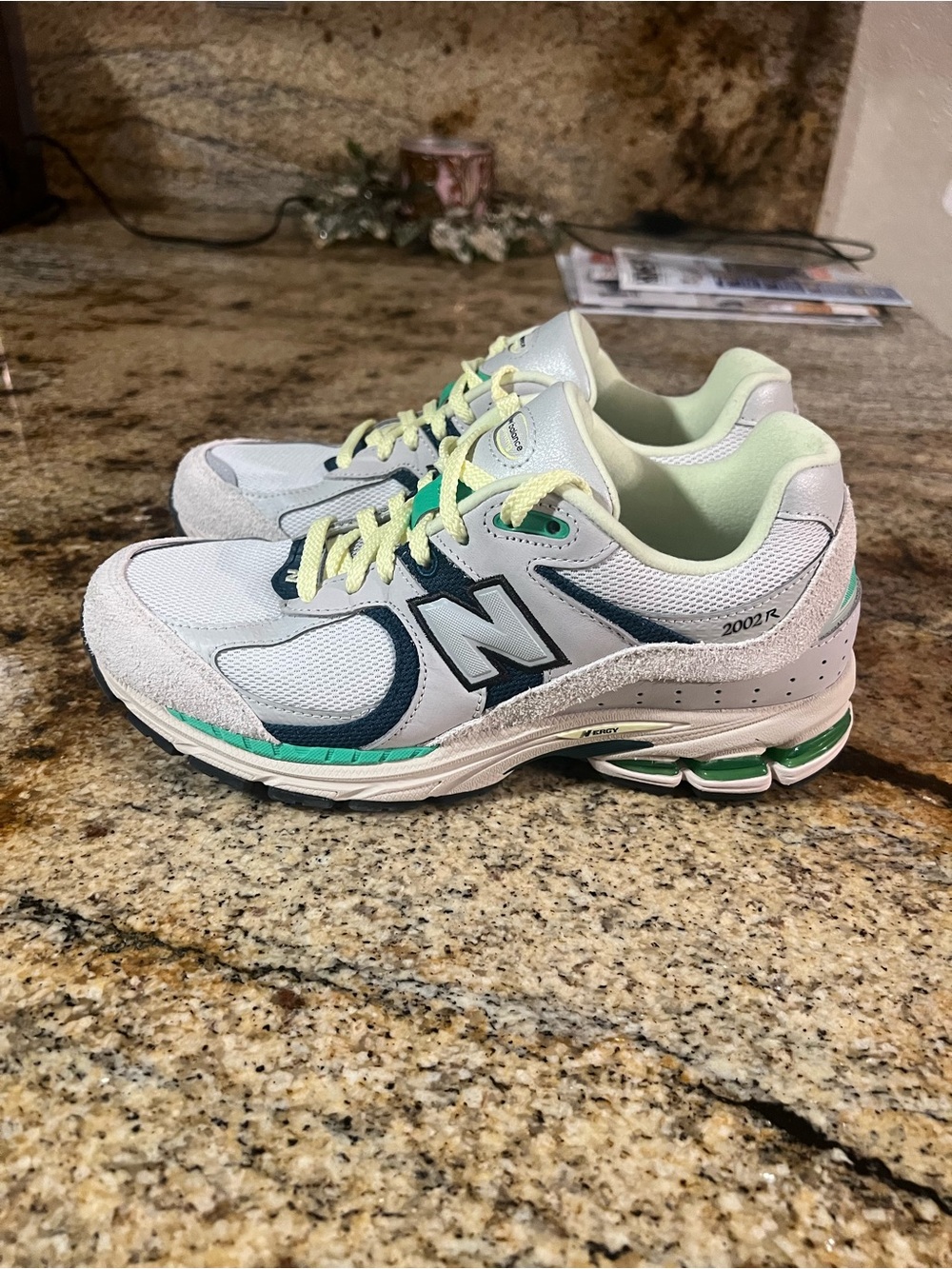 New Balance Women's Sneakers in White, Green & Teal